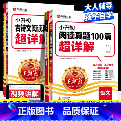 [古诗文+阅读]真题100篇超详解*2本 小学升初中 [正版]2025版小升初语文古诗文阅读真题100篇超详解六年级阅读