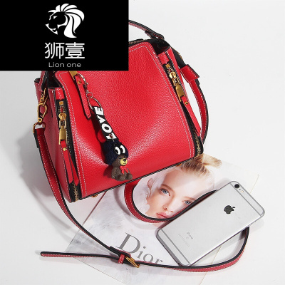狮壹（Lionone）包包女2019新款真皮女包迷你潮韩版时尚头层牛皮手提单肩斜挎包包