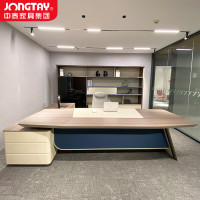 中泰(jongtay)老板桌总裁桌商务大班台简约现代领导办公桌工作台办公家具2.8米 J-AT-BA28R