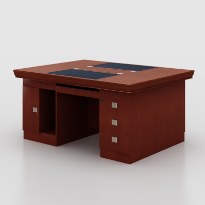 臻远ZY-BGZ-14油漆家具老板桌含副柜 1600*1200*760mm(计价单位:张)