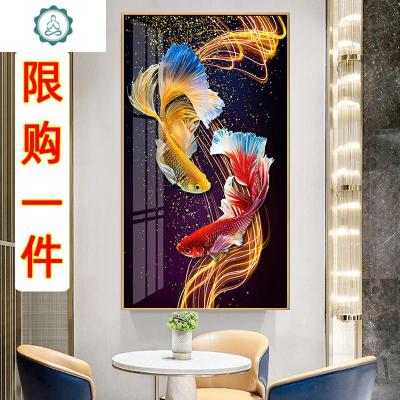 封后(FENGHOU)5d钻石画2020新款满钻客厅十字绣竖版玄关水晶砖石绣贴钻AB彩钻-70*120cm免费补钻