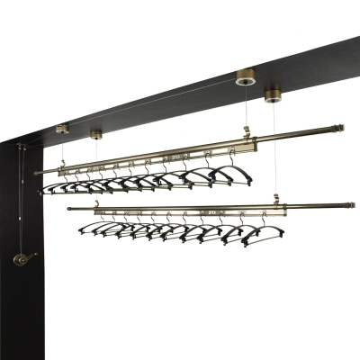  定制升降晾衣架古达双杆式大阳台手摇晾衣架凉衣室内伸缩加长衣架