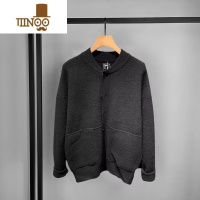 YANXU针织开衫男士毛衣新款潮流ins圆领毛衫纯色青年休闲外套男