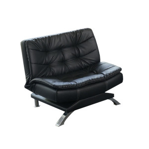 锦北 办公沙发可折叠商务沙发多功能接待会客沙发组合头层黑牛皮单人位