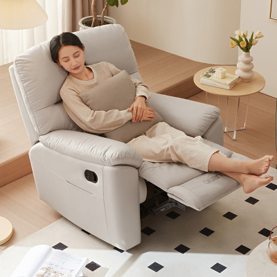 [爆]全友家居 休闲功能沙发椅 单人电动/手动功能椅 科技布布艺单椅 可调节多功能躺椅