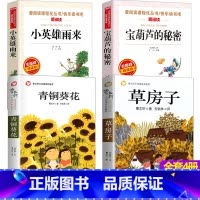 [全4册]青铜葵花+小英雄雨来+草房子+宝葫芦的秘密 [正版]青铜葵花曹文轩 四年级阅读课外书小英雄雨来宝葫芦的秘密完整