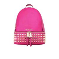 Michael Kors女士24新款优雅百搭Rhea大号双肩包可调整肩带字塔形铆钉牛皮背包