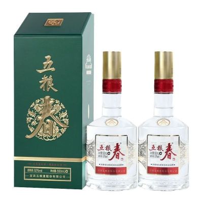 五粮液五粮春二代菁萃52度550ml*2瓶浓香型白酒盒装