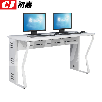 初嘉(CJ)钢架电脑桌培训桌机房电脑桌学习桌课桌 双人位N款