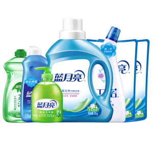 茉莉洁净洗衣液2kg+预涂手洗500g+茶清洗洁精500g+洁厕液500g+芦荟洗手液500g+茉莉袋装500g*2