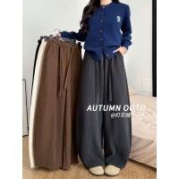 灯芯绒裤女新款秋季垂感宽松慵懒松弛感小个子山本阔腿裤