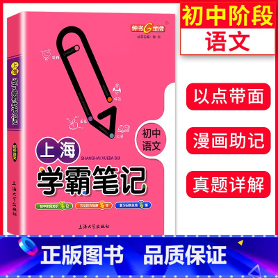 [正版]钟书金牌 上海学霸笔记 初中语文 789七八九年级初中学霸笔记语文漫画图解速查速记全彩版中考语文复习 上海大学