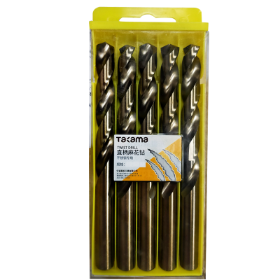 高松(takama )麻花钻头 不锈钢钻头 手电钻钻头 高速钢金属打孔钻头套装 10.0mm5支装 902100