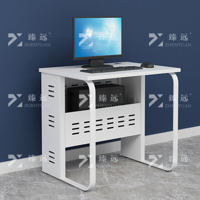 臻远 钢架电脑桌培训桌机房电脑桌学习桌课桌 单人位B款