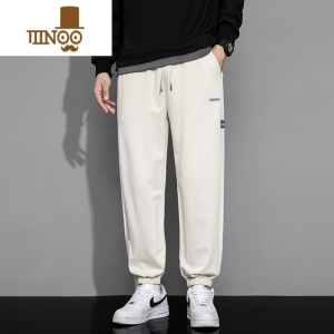 YANXU潮流卫裤男士款宽松束脚运动休闲2023新款哈伦显高裤子男秋季