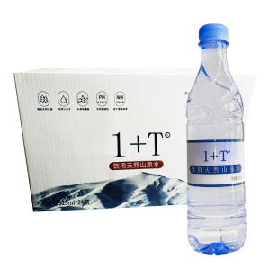 1+T 饮用天然山泉水 525ml*24瓶/箱