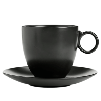 苏氏陶瓷 SUSHI CERAMICS欧式复古咖啡杯简约黑色釉陶瓷杯碟套装