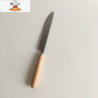 韩式简约ins圆柱木柄筷子刀叉勺子套装家用不锈钢复古西餐餐具 敬平 刀