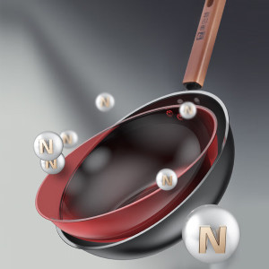 康巴赫-匠心无涂层锅具两件套(32cm炒锅+22cm汤锅)LPB-JX02T(单位:套) 黑色 