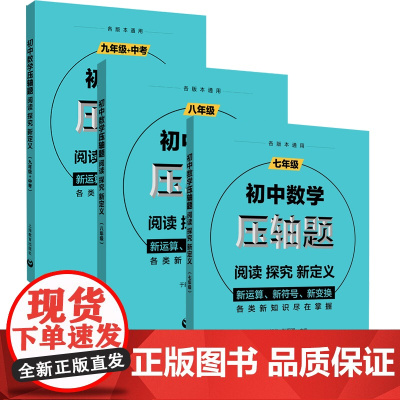 初中数学压轴题:阅读.探究.新定义系列套装 七年级 八年级 九年级+中考