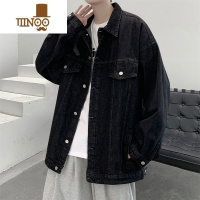 YANXU美式牛仔外套男生2023秋季新款休闲夹克潮牌ins宽松帅气百搭上衣