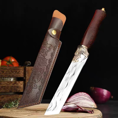 锻打分割刀切水果刀家用厨房手把肉蒙古小刀具户外专用小刀X7163