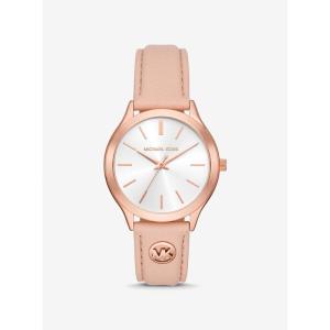 Michael Kors手表女士纤巧玫瑰金皮质表欧美简约时尚防水石英腕表 Brush