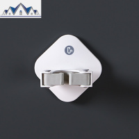 放海绵拖把挂钩卫生间壁挂浴室胶棉吸水拖把夹挂墙厕所免打孔 三维工匠