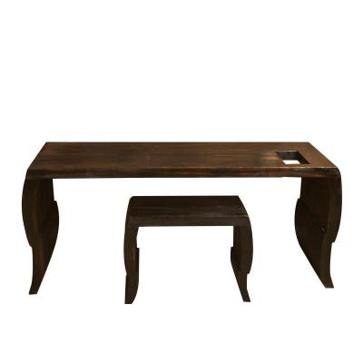 里歌LIGE珍典烧桐木榫卯古琴桌凳一体桌写字台中式古筝桌仿古书法国学课桌LGZ-1216