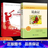 配套人教版[八上2本套]昆虫记+红星照耀中国 [正版]红星照耀中国和昆虫记原著完整法布尔全套八年级上册必读课外阅读书籍配