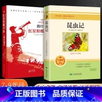 配套人教版[八上2本套]昆虫记+红星照耀中国 [正版]红星照耀中国和昆虫记原著完整法布尔全套八年级上册必读课外阅读书籍配