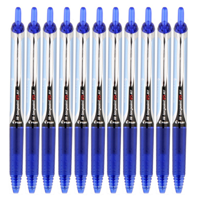 百乐（PILOT）BXRT-V5按动针管笔0.5mm中性笔签字笔水笔黑色/蓝色办公学生用品