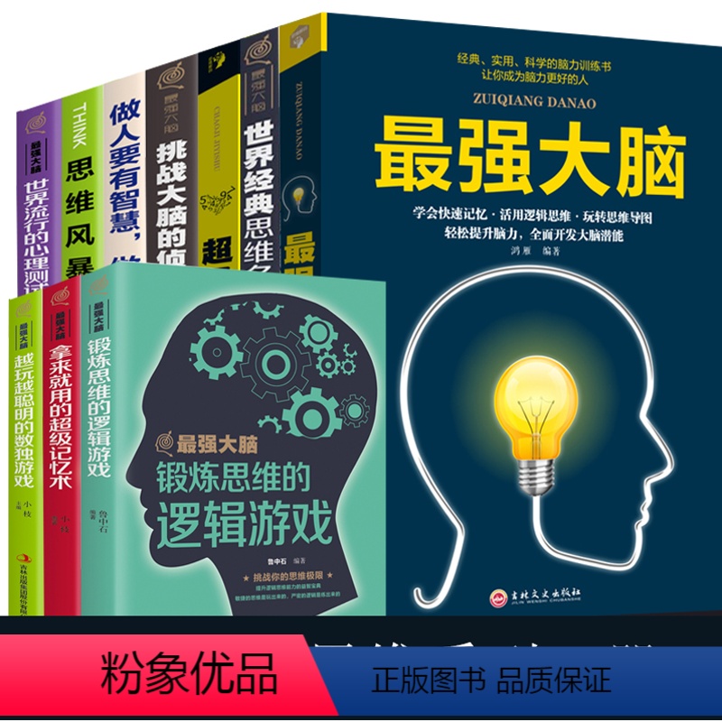 [正版]脑力逻辑思维系列 共十册 挑战大脑锻炼思维的侦探推理逻辑游戏 强大脑越玩越聪明的独数游戏 思维风暴 拿来就用的