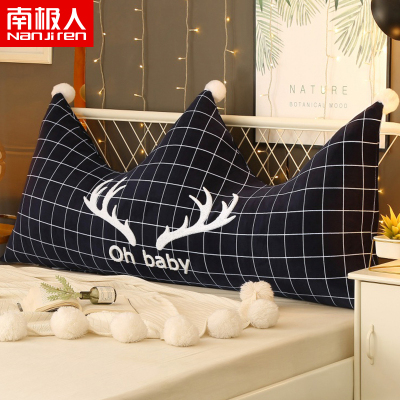 厂家直蕟-皇冠ins风北欧床上靠枕床头板软包双人网红可拆洗靠垫抱枕大靠背