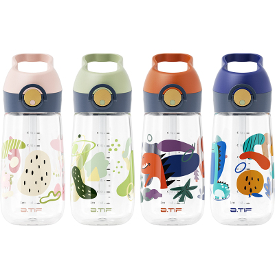 BTIF儿童水杯子夏季女生幼儿园上学专用带吸管直饮大人孕产妇吸水杯宝宝学饮杯家用喝水壶鸭嘴杯