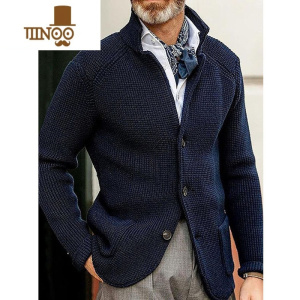 YANXU2023秋季新款立领毛衣休闲长袖夹克针织开衫外套男Men's sweaters