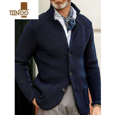 YANXU2023秋季新款立领毛衣休闲长袖夹克针织开衫外套男Men's sweaters