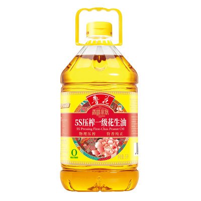 鲁花香味家族5S压榨一级花生油5L*1瓶