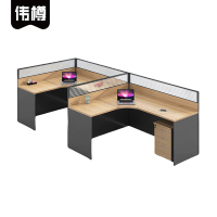 伟樽员工屏风工位双人位带柜280*120*110cm套