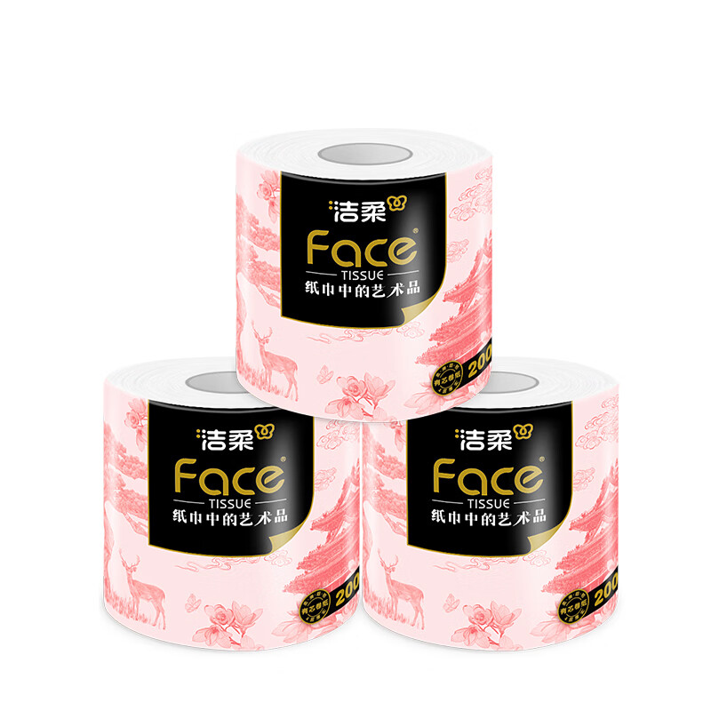 洁柔牌卫生纸(锦绘芳华有芯)200g4层(27卷装) BJ219-27A