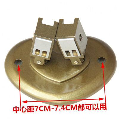 美帮汇晾衣架配件转角器 手摇双杆升降凉衣架定位转向器万向滑轮通用 心型香槟色