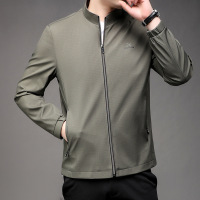 春秋休闲立领夹克外套简约男士轻奢立领上衣外套轻奢休闲时尚夹克