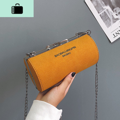 chic小包包女2020新款潮链条单肩包韩版百搭斜挎包复古磨砂小圆包NEW LAKE女士单肩包