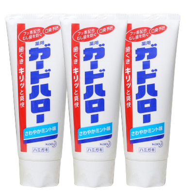 3支装-花王（KAO）靓白酵素牙膏165克防蛀护齿除口臭清新薄荷多重功效牙周牙龈护理