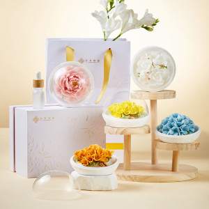 共禾京品 瓷花香氛礼盒 SZFICOM240005(黄桂花)