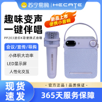 EDIFIER/漫步者PP203家用蓝牙音箱无线k歌音响话筒麦克风户外唱歌小型便携ktv 浅紫色