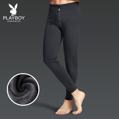 花花公子秋裤男士保暖裤加绒加厚冬季棉裤男单裤毛裤驼绒裤线裤男