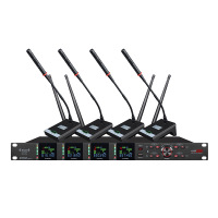 迪玠宝(DISJBO)SM418L 一拖四无线会议麦克风 会议室 酒店 礼堂 防啸叫麦克风