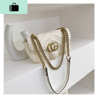 夏天洋气包包女2020新款韩版时尚菱格链条女包纯色百搭单肩斜挎包NEW LAKE女斜挎包