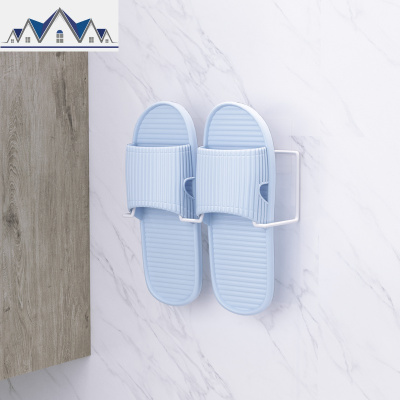 浴室拖鞋架墙壁挂式免打孔厕所挂架卫生间收纳架家用放鞋器小鞋架 三维工匠